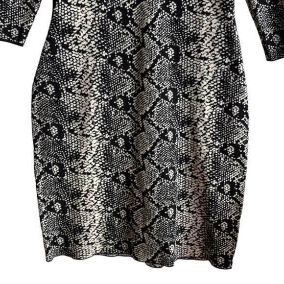 Nanette Lepore Sweater Dress Medium Snake Animal Print Neutral - Picture 5 of 14
